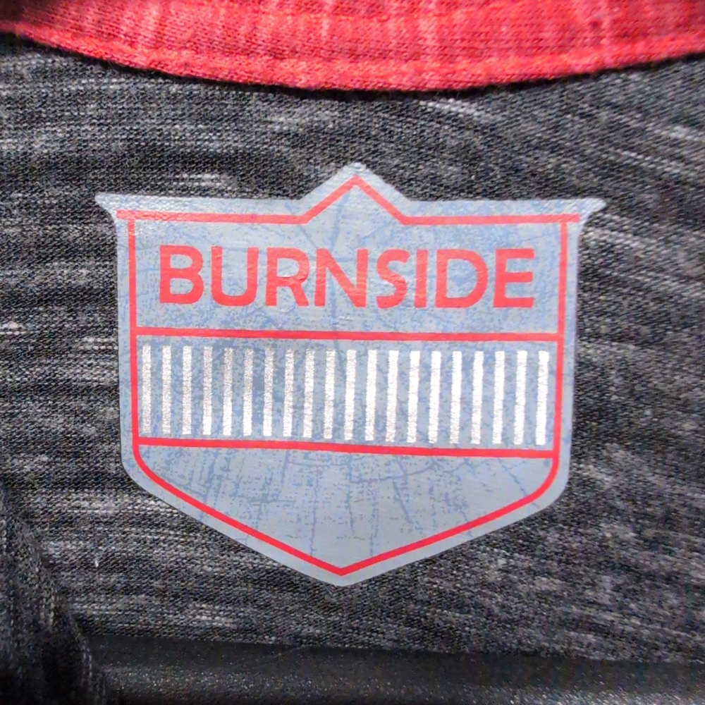 Burnside Charcoal and Burgundy Hoodie - Picture 7 of 10